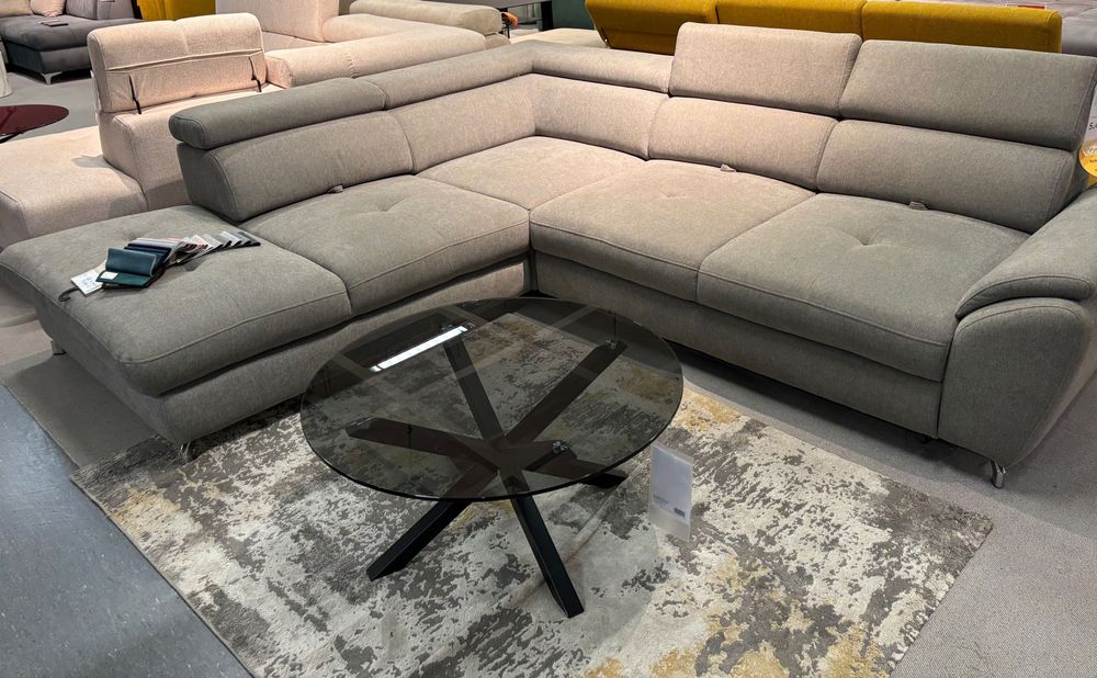 NOU, Canapea Coltar, Gri Inchis , Extensibila