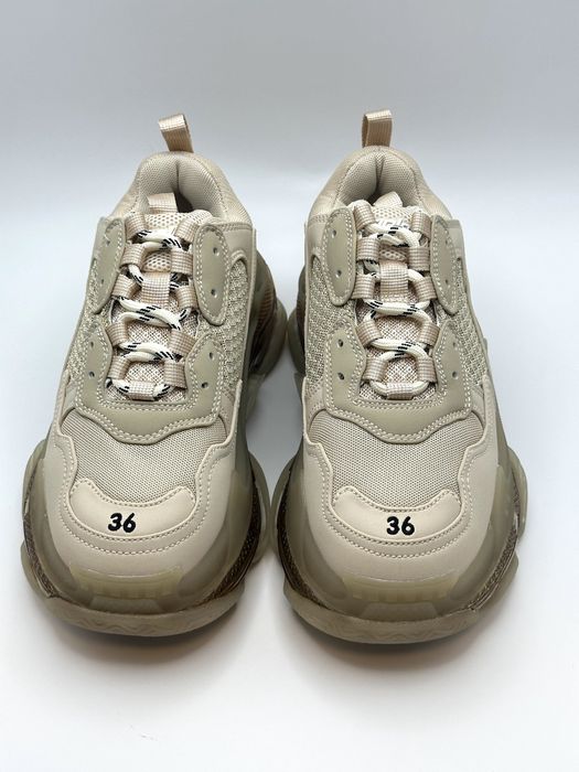 Balenciaga Triple S Clear Sole Nude Sneakers