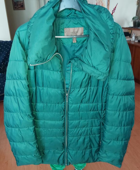 Дамско яке, зелено за преходни сезони ХL