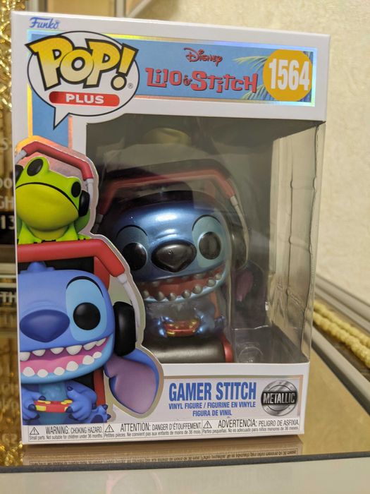 Funko Стич геймер и друг лягушка коллекционный