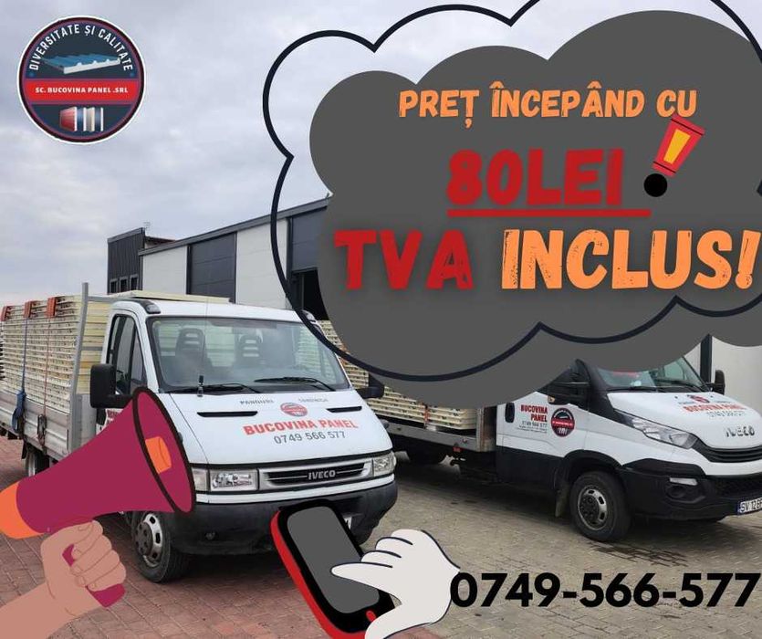 Panouri sandwich / Luminatoare / tabla cutata / Containere