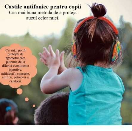 Casca antifonice de protectie auditiva anti-zgomot, pentru copii Nava®
