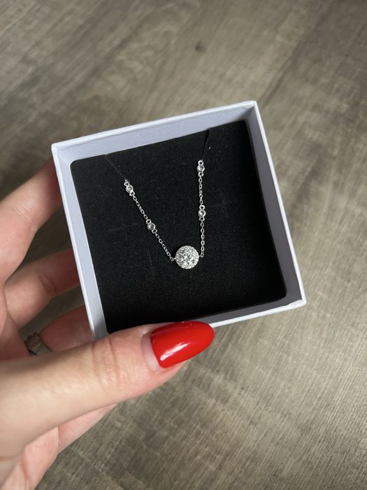 Brățară argint 925 cu pandantiv strălucitor tip halo – elegantă, nouă