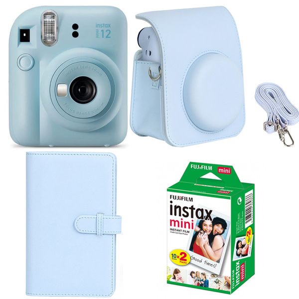 Фотокамера ,подарочный набор INSTAX MINI 12 голубой