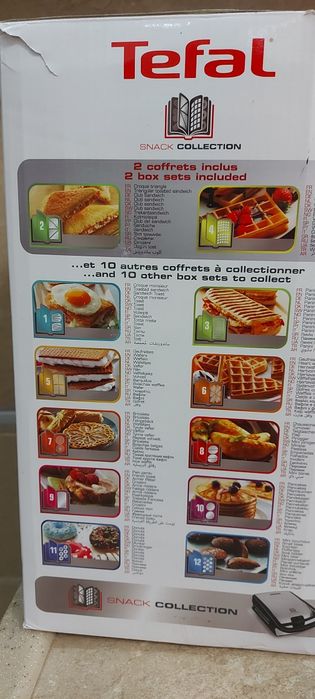 Уред за принцеси 2 в 1 TEFAL Snack Collection SW852D, инокс и черен,