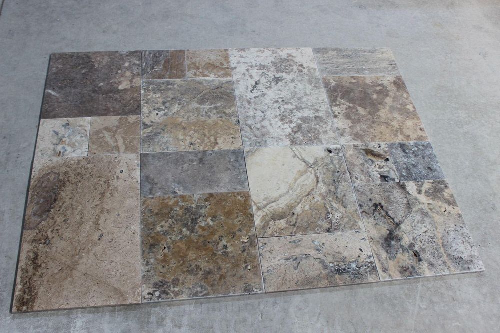 Травертин Силвър Френч Патерн сет - 49 лв.м2 с ДДС