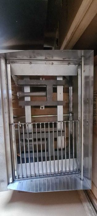 Grill profesional roca vulcanica, gaz LPG, placi fonta, 2 zone