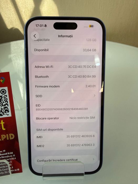 Iphone 16 128gb 100% Amanet BKG