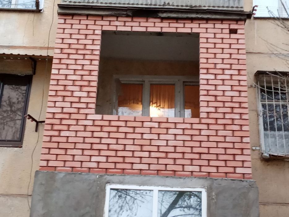 Гишт терамиз, тез ва СИФАТЛИ. Кирпичная кладка, БАЛКОН Кочественно !