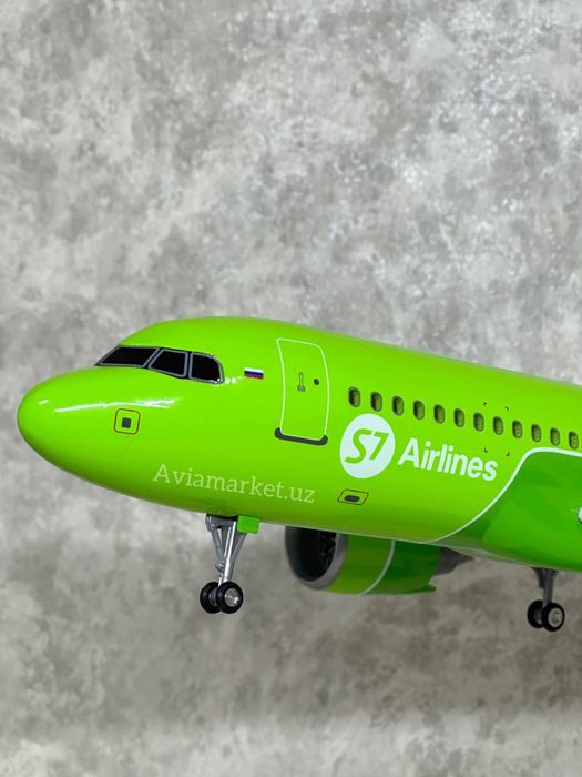 Самолет AIRBUS-A320 Neo S7-Airlines с Led подсветкой отличный подарок