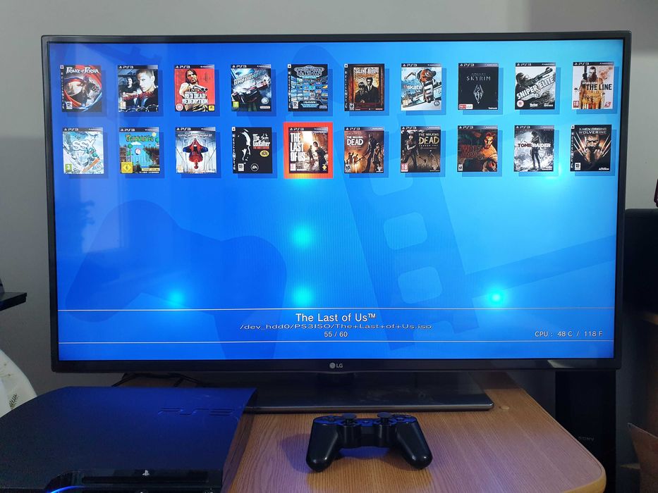 PS3 modat CFW OC 500 GB + 60 jocuri (GTA V, Red Dead, God of War, NFS)