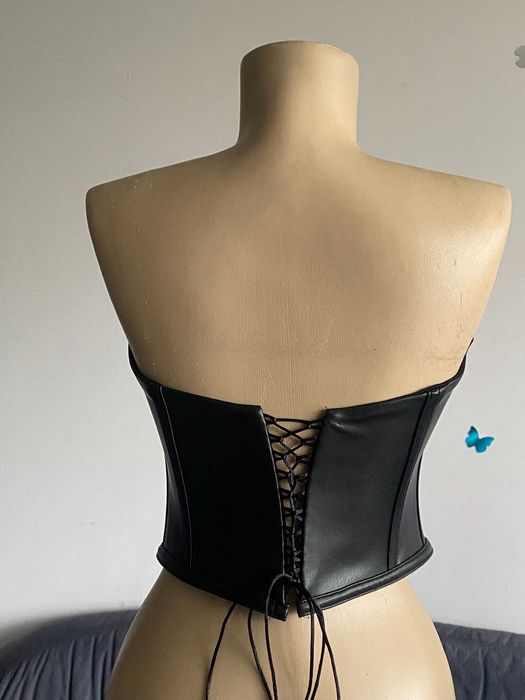 Корсет черен изкуств.кожа