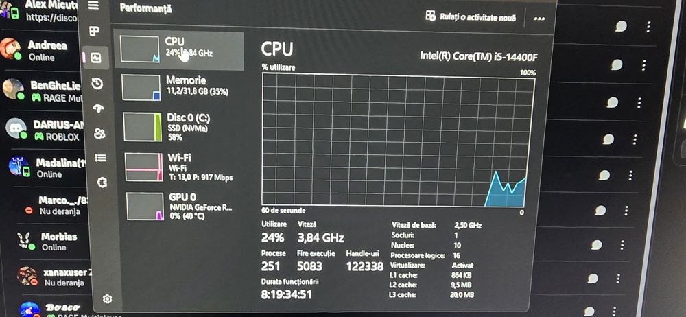 PC Gaming ASUS G13CHR procesor Intel® Core™ i5-14400F pana la 4.70 
 GHz, 32GB DDR5, 512GB SSD, NVIDIA®
 RTX™4060 DUAL 8GB GDDR6