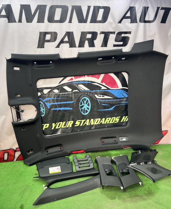Porsche Macan 95B Tapiterie Plafon Negru Complet cu Panoramic Stalpi