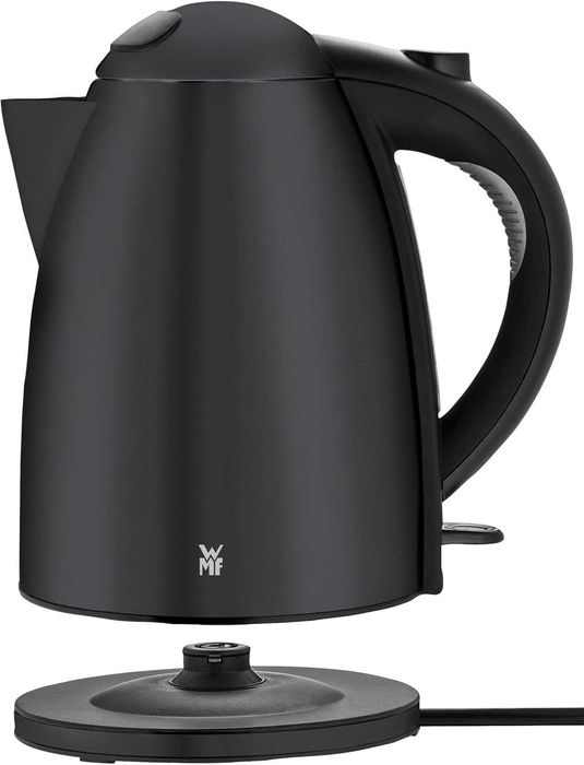 WMF Stelio Електрическа кана за вода 1.7л и 2400W, матирана неръждаема стомана Cromargan, противоплъзгащ филтър, осветен индикатор за ниво