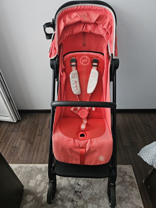 Carucior 2in1 CYBEX Beezy , 5 puncte, 0 luni+, Hibiscus Red