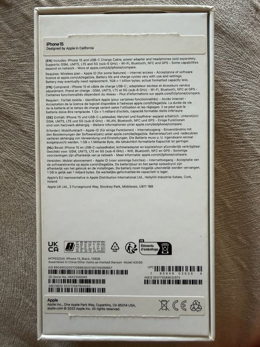 Iphone 15 128gb Black/Черен