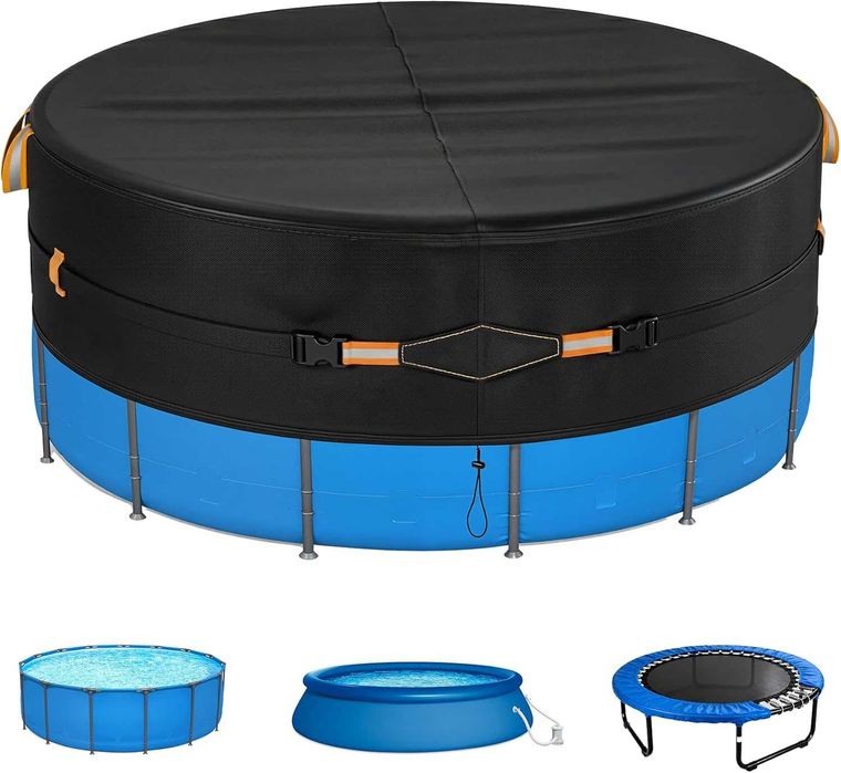 Husa Protectie rotundă pentru piscină, prelată de vară din material de înaltă calitate pentru piscină rotundă  305 cm