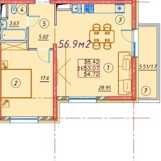 Продам 2 комнатную квартиру
