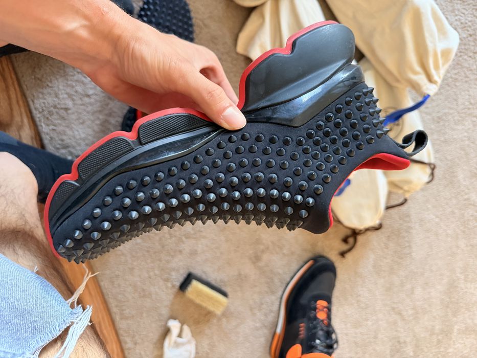Оригинални маратонки Christian Louboutin Spike Sock Black Red