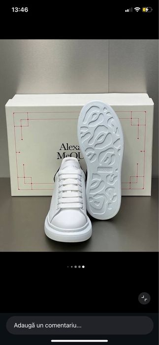 Adidasi Alexander Mcqueen crystals cu pietricele piele naturala custom