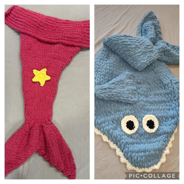 Детско одеялце Лакомата акула / Малката русалка