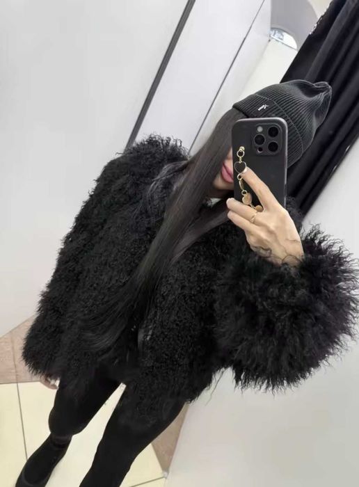 Палто лама*естествен косъм*Mongolian Fur