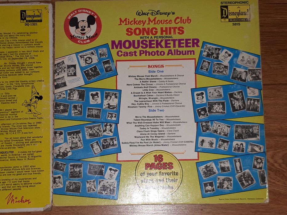 Стари грамофонни плочи с песнички на английски Уолт Дисни Walt Disney