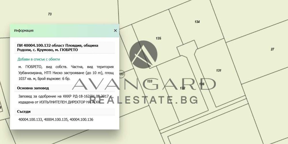 оф.24941 УПИ с ток и частен път / Крумово