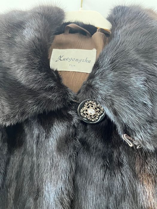 Шуба норковая с поясом