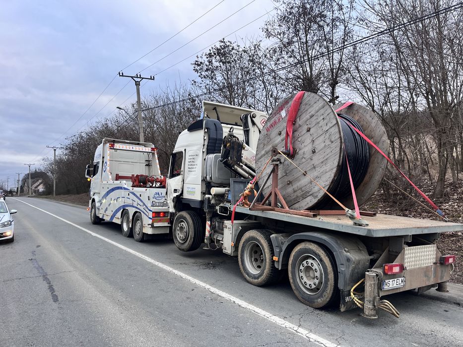 Remorcari tractari recuperări camioane, tir  autocar închiriere macara