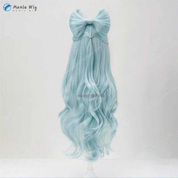 Аниме перука Genshin Impact Yumemizuki Mizuki в ментово зелено