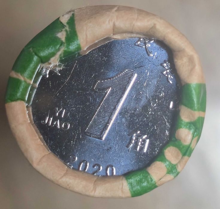 монета Китай 1-2020г.от банката фишек 50 бр