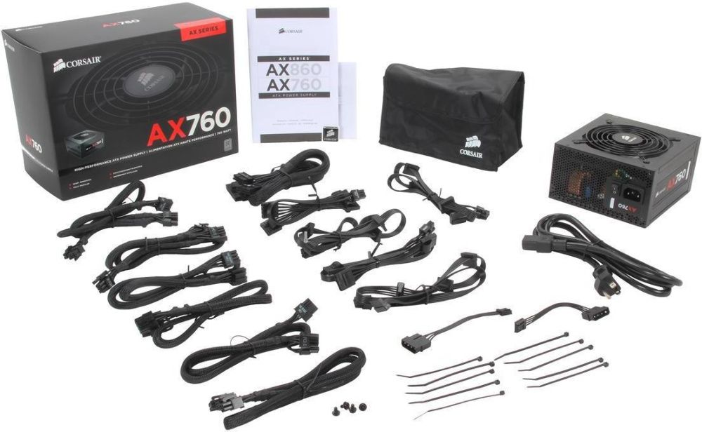 Захранване CORSAIR AX760 ATX Power Supply-760 Watt 80 PLUS® PLATINUM