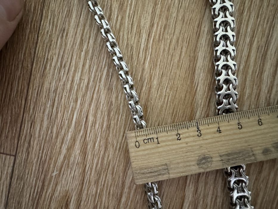 Цепь серебрянная с крестом