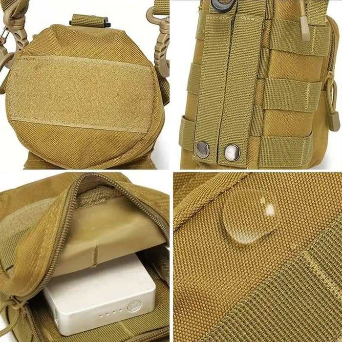 Мъжка чанта с дръжка в два цвята- за бутилка с вода, телефон, портмоне