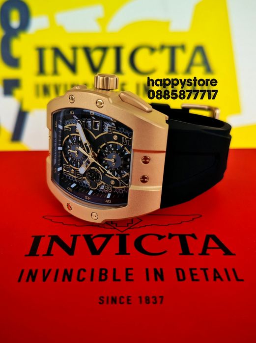 INVICTA Racing Strada Gold/Black 47 mm, Инвикта нов ръчен часовник