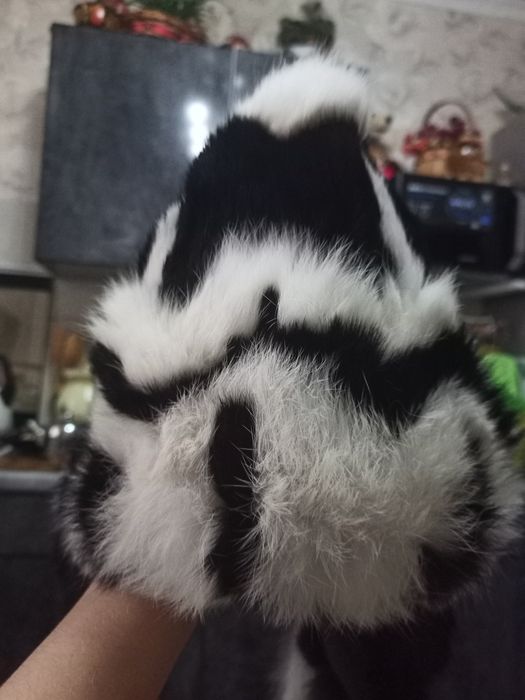 Шапка с кролика детская