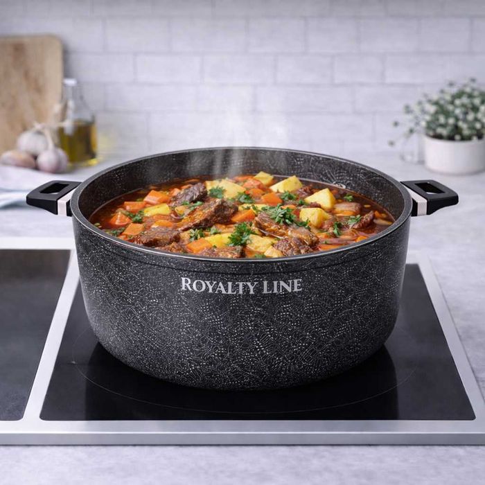 Oala din aluminiu turnat cu capac 36 cm Royalty Line