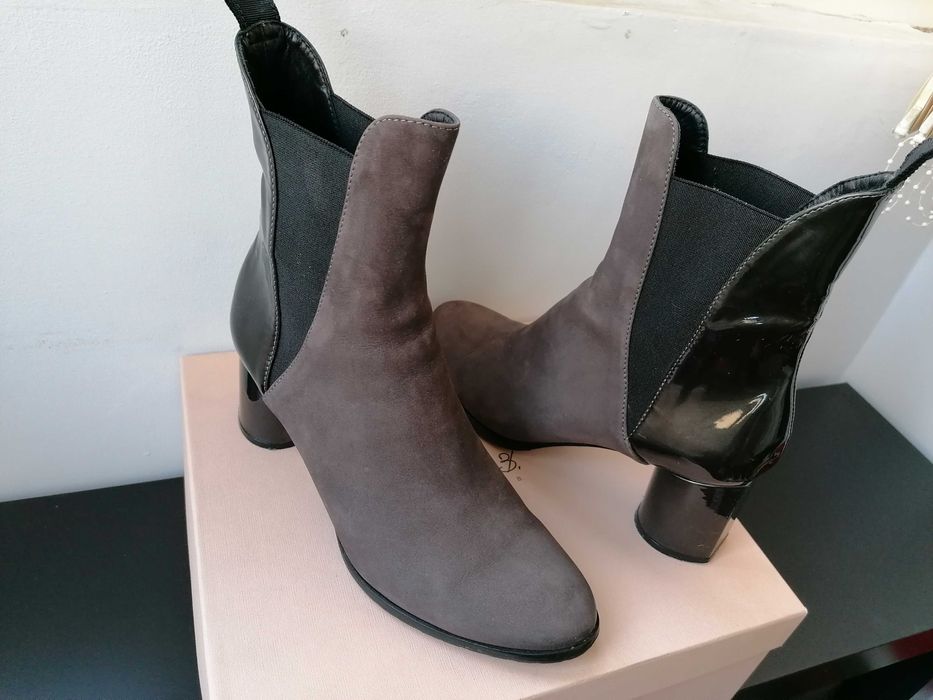 Botine de piele Musette, marimea 40