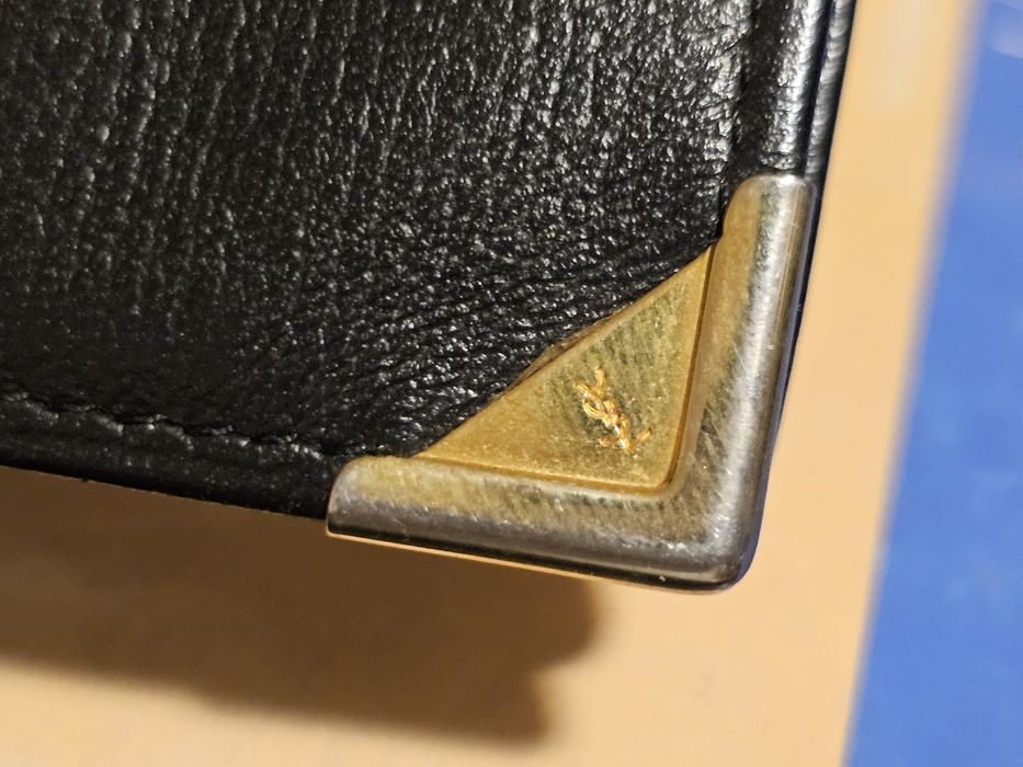 Portofel original piele carnet de cecuri ysl yvessaintlaurent