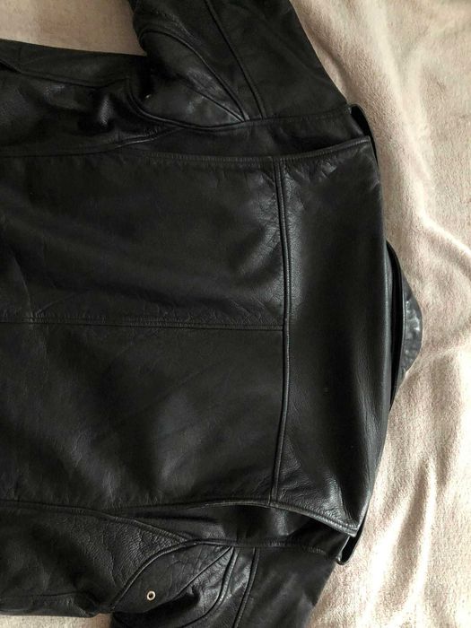 Черно кожено яке, много запазено истинска кожа мотор