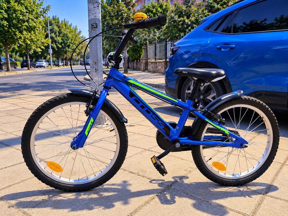 Детски велосипед CROSS Boxer Alloy 20″ – като нов + помощни колела