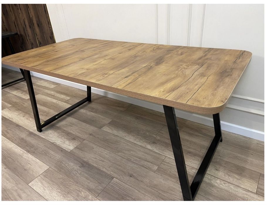 Стол обеденный дерево+метал