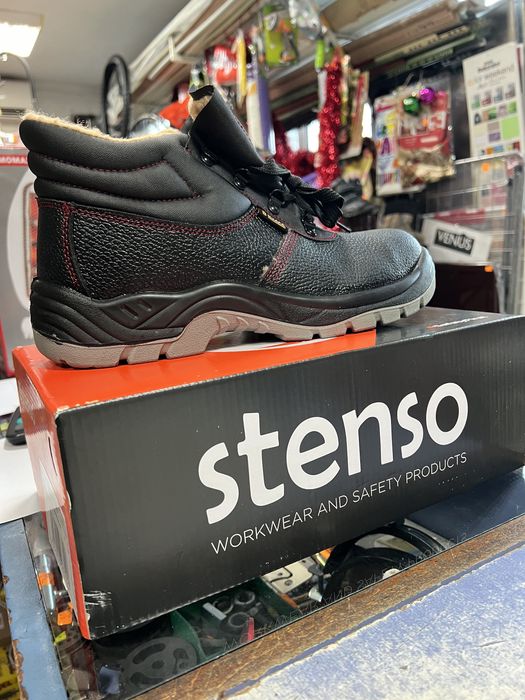 Работни обувки кожени с вълна . Зимни боти всички номера