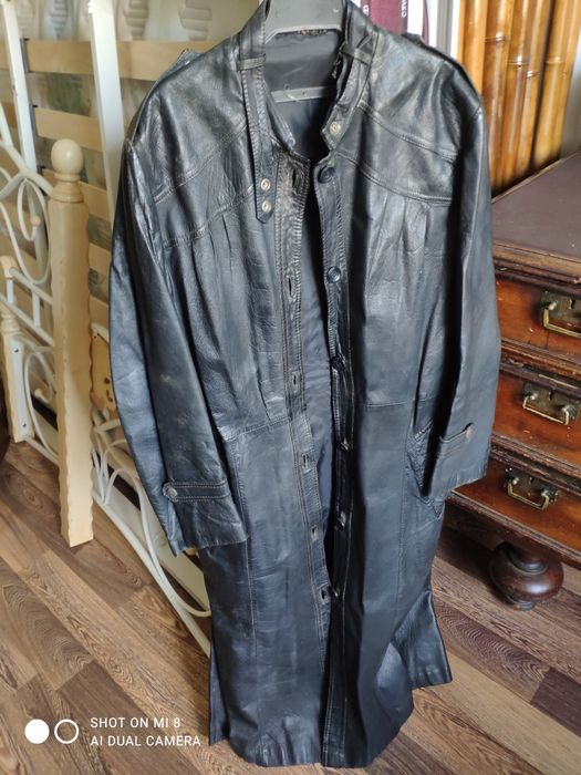 Плащ кожанный женский