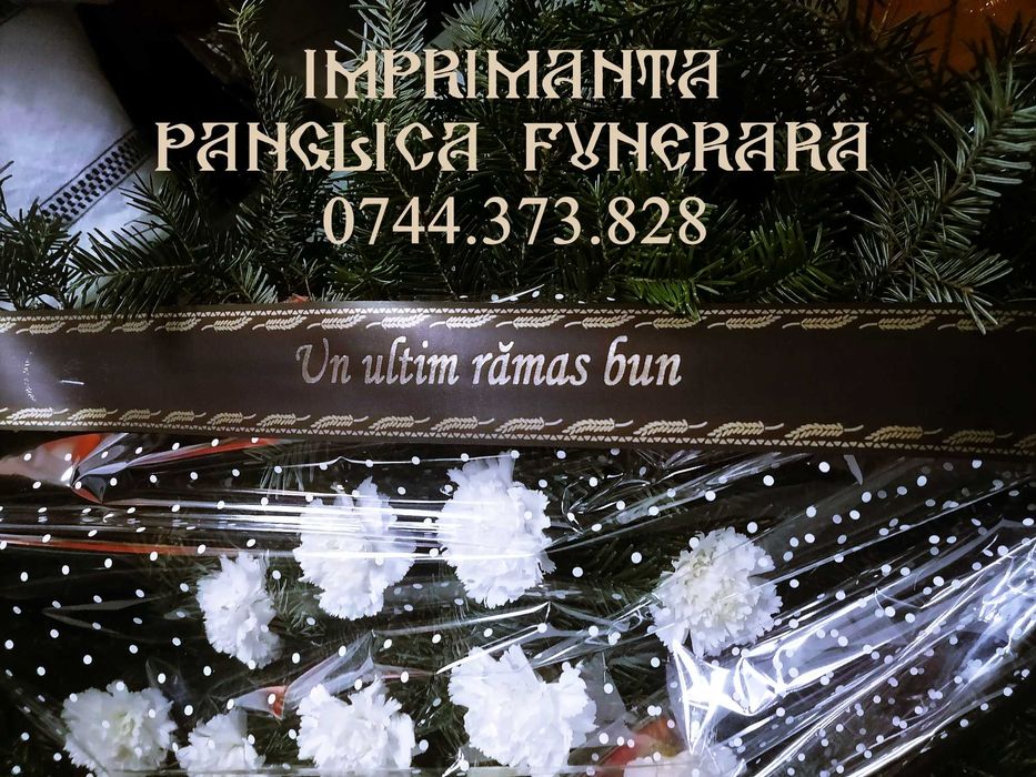 Imprimanta panglici funerare profesionala,ideal pt firme pompe funebre