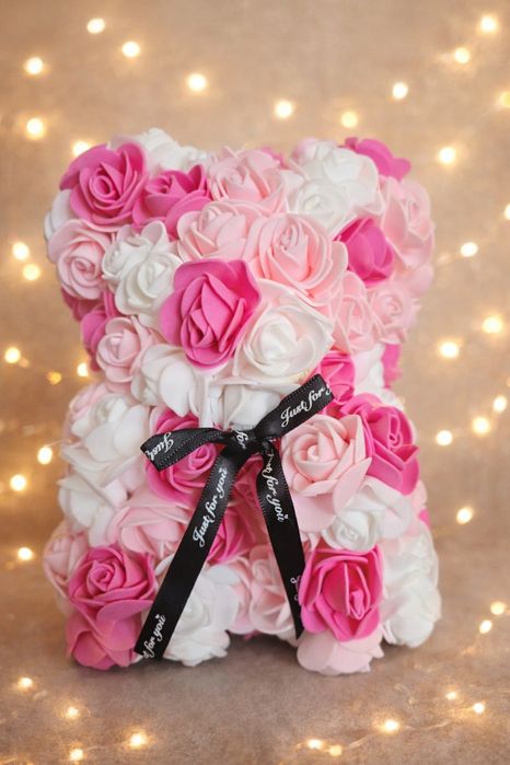 Мече от рози - подарък, 8ми март, Свети Валентин, Рожден ден