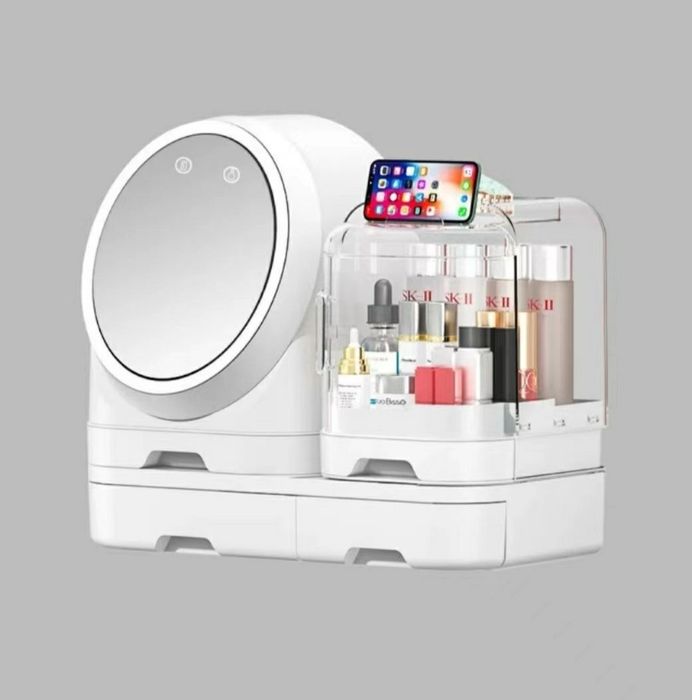 Зеркало со светодиодной подсветкой Органайзер для хранен