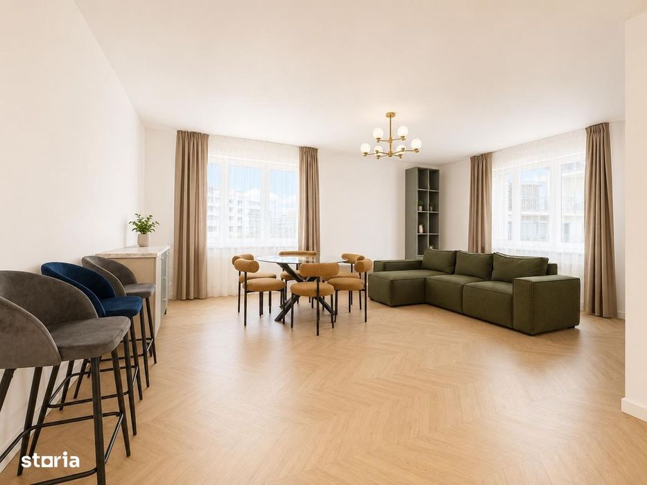 Apartament de lux-mobilat utilat 4 camere 2 bai 3 balcoane - RAHOVA